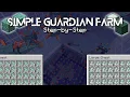 How to Make a Simple Guardian Farm in Minecraft - Step-by-Step Tutorial Java 1 21