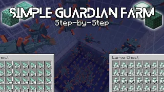 How to Make a Simple Guardian Farm in Minecraft - Step-by-Step Tutorial Java 1 21