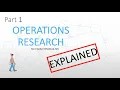 Part 1 Introduction to Operations Research - History OR Today Models Structure Phases of OR