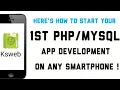 Localhost on any Android device PHP MySQL Local web server Ksweb tutorial