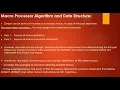 Macro Processor Algorithm and Data SS CD