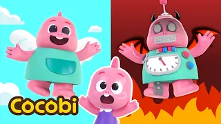 Mamãe REAL vs Mamãe ROBÔ! 😱 Qual delas é a verdadeira? 🕵️‍♀️ | Canções Infantis | Cocobi