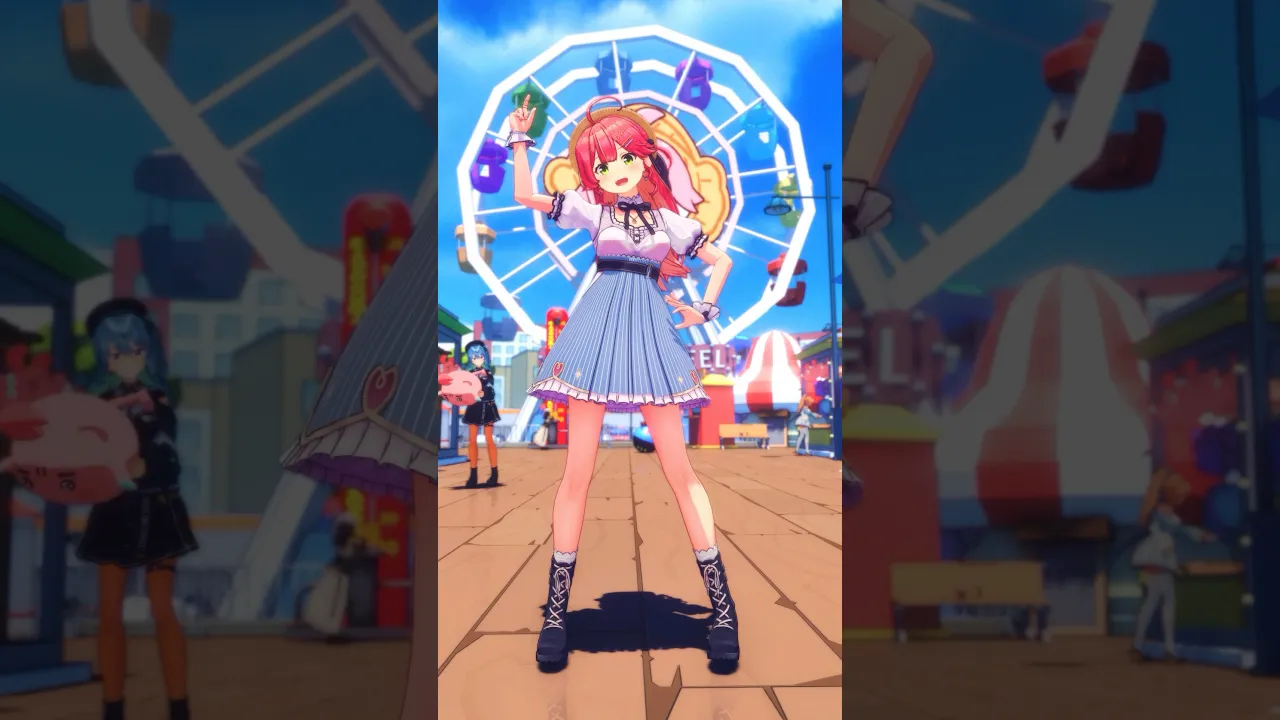 #ビビデバ 遊園地で踊ってみた?☝️後ろ…?? #shorts