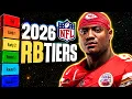 UPDATED Top 45 RB Rankings Tiers for 2026 Fantasy Football