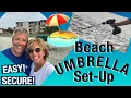 HOW WE SECURE OUR BEACH UMBRELLA FROM BLOWING AWAY FAST EASY Myrtle Beach LIVING GRATEFULLY