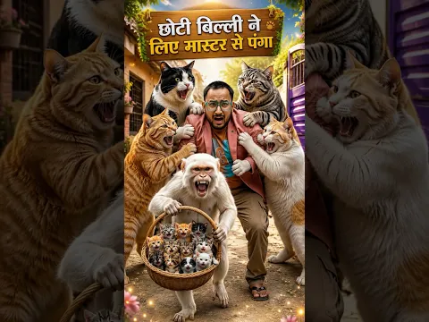 Billi Aur Teacher Ka Panga 😁 #shortsfeed #viral #cat