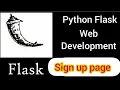Signup page in Python Flask