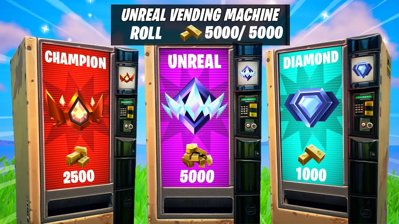 The *RANKED* VENDING MACHINE Challenge in Fortnite