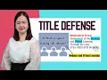 HOW TO ACE YOUR TITLE DEFENSE
