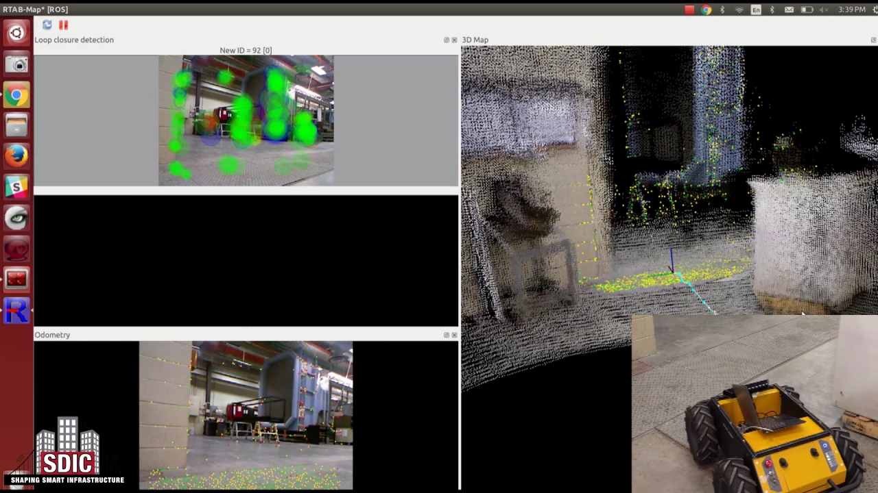RGB-D SLAM with RTABMAP, ROS, and a Clearpath Husky