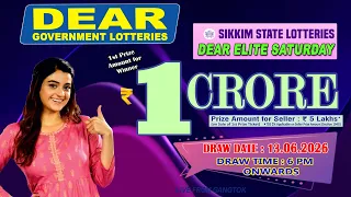 dear lottery live 6pm 13 06 2026 sikkim lottery live draw