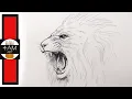 How to Draw a Roaring LION in Pencil Step by Step