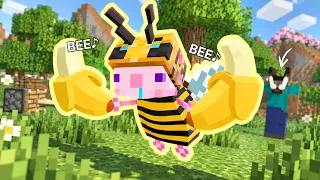 Bee Bee Axolotl With Banana🍌 [Minecraft original animation compilation]