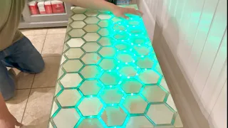 LED Touch activated hexagon Coffee Table