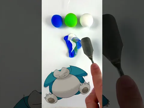 Filling in Pokémon heads - Part 2 #oddlysatisfying #asmrart #paintmixing #asmr #colormixing