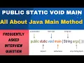 Explain about public static void main String args Explain java main method Java Main Method