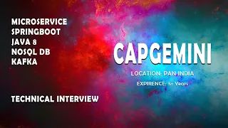 Capgemini Java spring boot microservice Technical Interview Round 1