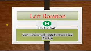 Left Rotation Arrays HackerRank Solving Left Rotation Data Structure Array Data Structure