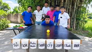 Hưng Vlog - Trò Chơi Thổi Bóng Lọt Cốc Nhân Phẩm Ăn Ớt Hay Bóng Nước Nhận Thưởng 500$