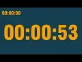 53 second timer with end alarm time elapsed and progress bar