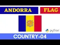 Andorra flag drawing using python