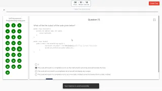 Programming using java Infosys SpringBoard Assessment Answer
