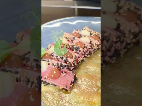 Thunfisch-Tataki in Sesamkruste mit Feigen-Carpaccio #youtubeshorts #kochen #food #cooking