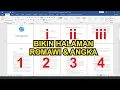 CARA MEMBUAT HALAMAN ROMAWI DAN ANGKA DALAM SATU FILE MS WORD