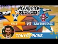 Yale vs San Diego St 2024 FREE College Basketball Picks and Predictions on NCAAB Betting Tips