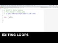 Exiting loops - Swift in Sixty Seconds