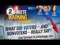 2 Minute Warning LIVEstream - What did VOTERS NON VOTERS say