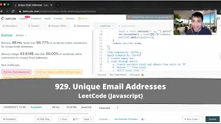 How to Solve 929 Unique Email Addresses on LeetCode