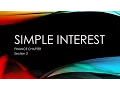 Compute Simple Interest - Finance Chapter Section 2 Saving