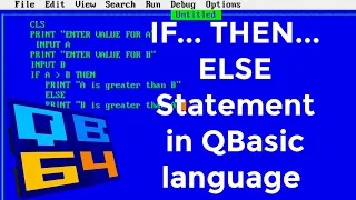If then else statement in QBasic