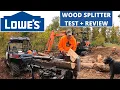 Log Splitter Test Review - Lowe s Home Improvement
