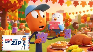 A Surprise party!💌🦃  | Mail with Mr. ZIP | Animal Adventures for Kids