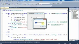 VB NET Tutorials-Structured Exception Handling - Try Catch Finally theory practical