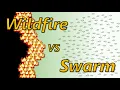 1000 Drones vs Wildfire Simulation in C