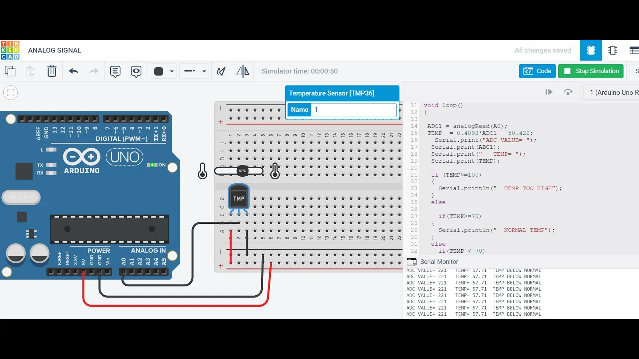 HOW TO CONNECT THE TMP36 TEMPERATURE SENSOR TO ARDUINO INCLUDING ITS CALIBRATION FOR READING TEMP C