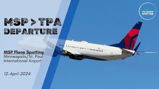 4K Mesmerizing B739 departs in style DA1387 from MSP to TPA on 12-APR-2024