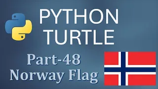 Draw the Norway Flag with Python Turtle Step by Step Tutorial