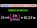 Convert Centimeters to Inches cm to in Unit Conversion Dimensional Analysis Eat Pi