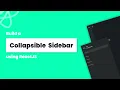 Build a Responsive Collapsible Sidebar with ReactJS CSS and React Hooks Tutorial