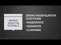 IIB Compute Node ESQL String Manipulation Functions STARTSWITH ENDSWITH CONTAINS