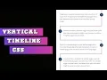 Vertical Timeline Css Learn html and css css tutorial