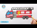 How To Draw A Fire Truck Easy
