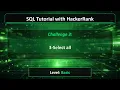 SQL Tutorial with HackerRank - 3
