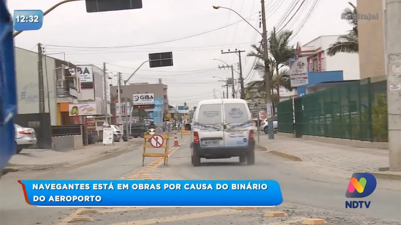Navegantes está em obras por causa do binário do aeroporto