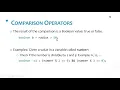 Assignment Comparison and Logical Operators in Java