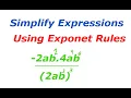Simplifying Exponents Simplifying Expressions Using Exponent Rules Negative Exponent Fractions